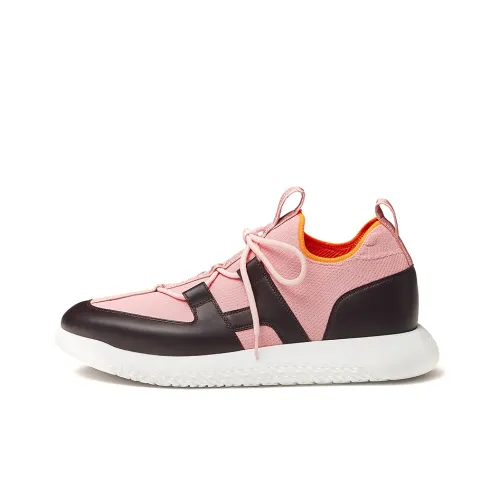 HERMES Duel Casual Shoes Men Low-Top Pink