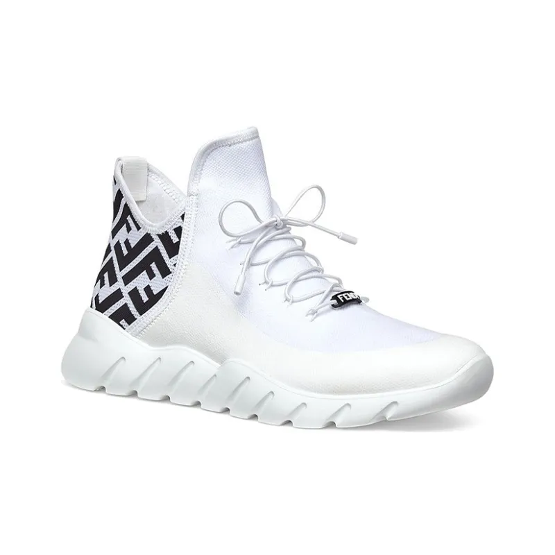 FENDI FF Motif Mesh High 'White'-1