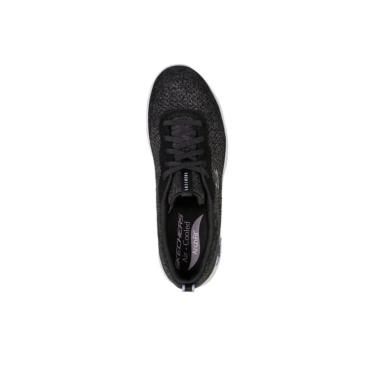 Skechers ARCH FIT REFINE Cushioned Slip Resistant Abrasion Resistant Low Top Casual Shoes Women's Black-3