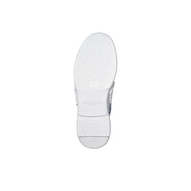 PHILIPP PLEIN Phantom Stylish Skateboarding Shoes Men's White Green-4