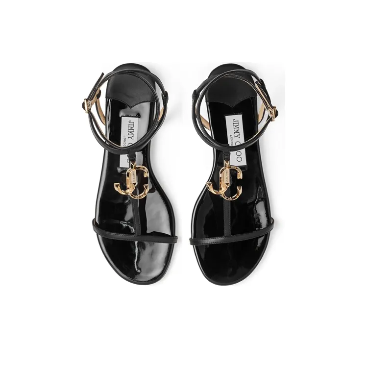 Jimmy Choo Alodie Flat Sandal Women's Black-4