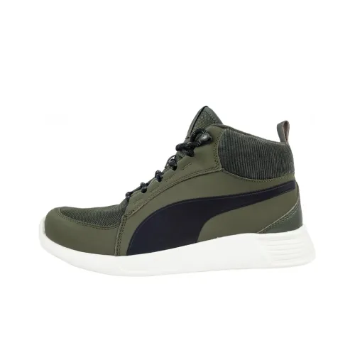 PUMA Running Shoes Men High-Top Green/Black