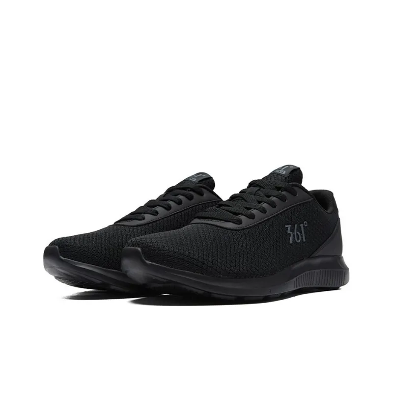 361° Cushioning Breathable Low Top Running Shoes Men's Obsidian Black-3