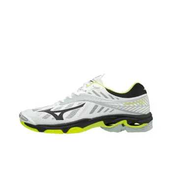 Mizuno Wave Lightning Z4 Slip Resistant, Abrasion Resistant, Breathable Low Top Running Shoes Unisex White Green