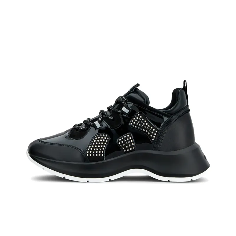 HOGAN Cushioning, Slip Resistant, Abrasion Resistant Coverage Low Top Casual Shoes Women's Black-0