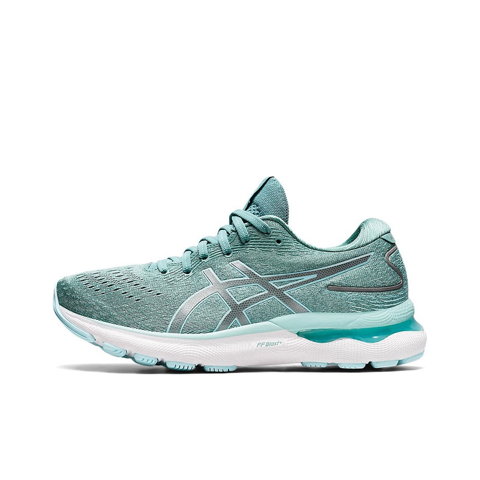 Women's Asics Gel-Nimbus 24 White/Velvet sold Pine 1012B201-102 Size 6