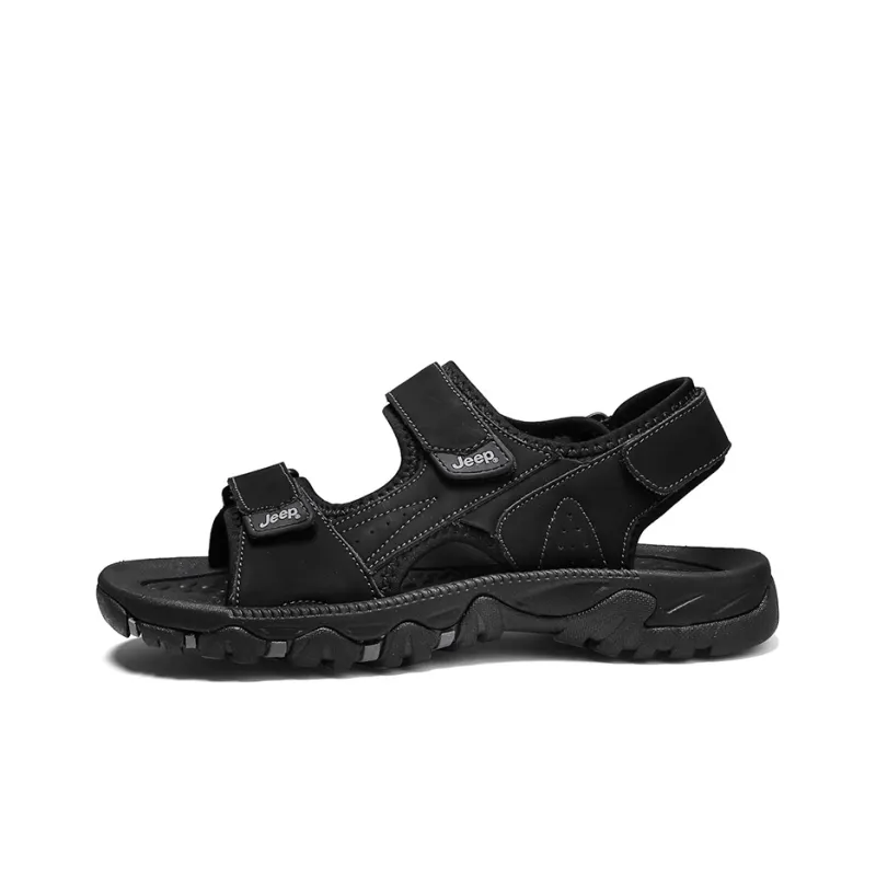 Jeep Beach Sandals Men Black-0
