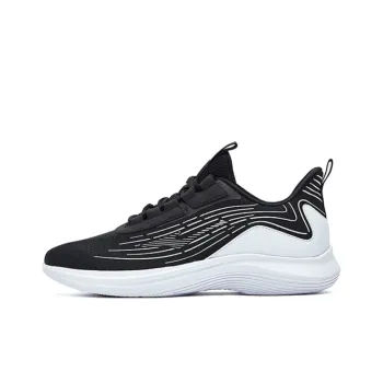 Erke Cushioning, Slip Resistant, And Abrasion Resistant Low Top Running Shoes Men's Black White
