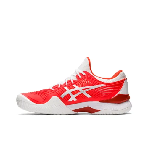 Asics Court FF Tennis Shoes Men Low-Top Bright Red/White