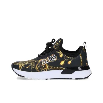 VERSACE JEANS Couture Versace Low Top Athletic Shoes Women's Black