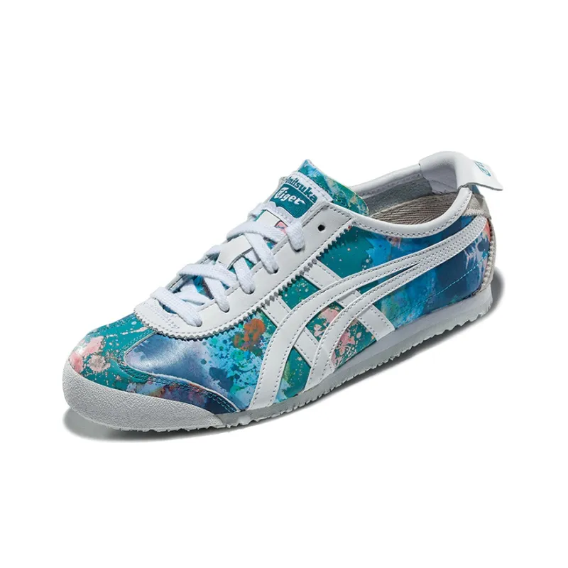 Onitsuka Tiger MEXICO 66 Cushioning, Slip Resistant, And Abrasion Resistant Low Top Casual Shoes Women's Blue White-1