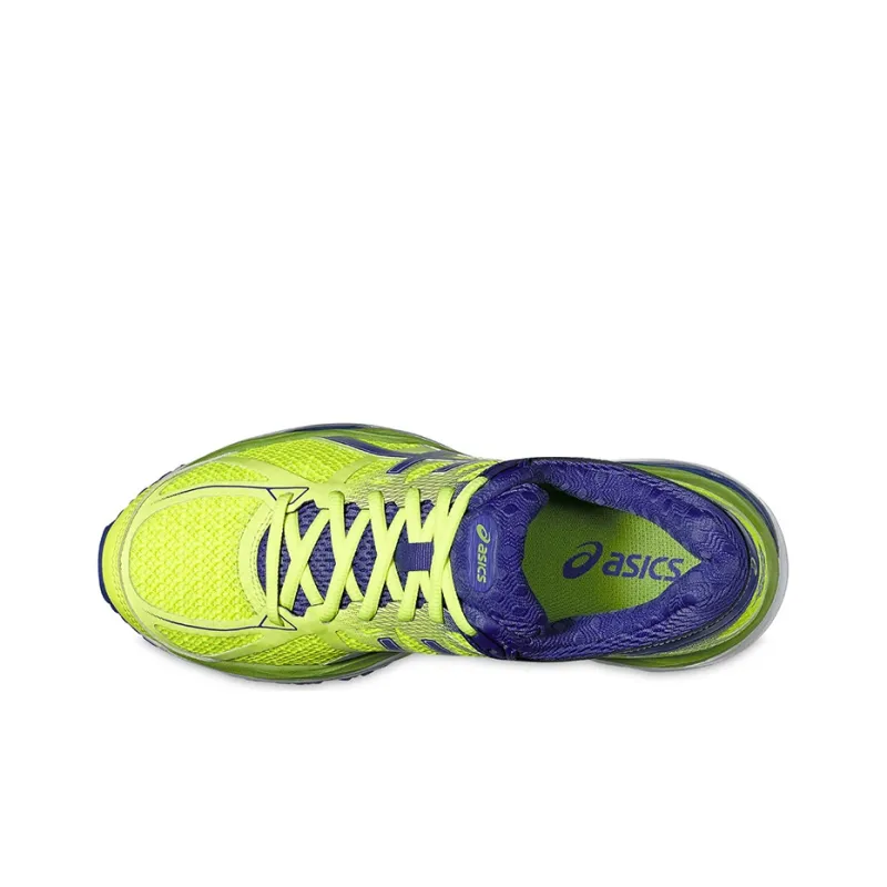 Asics Gel-Cumulus 17 Wear-Resistant Low-Top Running Shoes Women's Neon Yellow-3