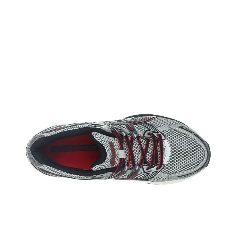 Asics Gel-Equation Wear-Resistant Low-Top Running Shoes Men's Gray Red Silver-3