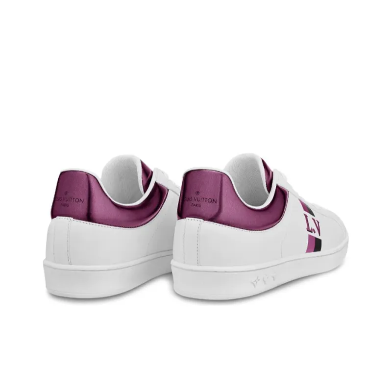 LOUIS VUITTON Luxembourg Sneakers 'White Metallic Pink'-3