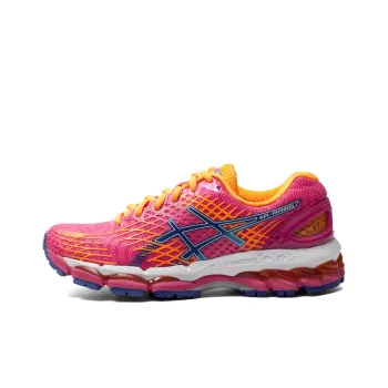 Asics GEL-Nimbus 17 Anti-Slip And Wear-Resistant Breathable Low-Top Running Shoes Women's Fuchsia Blue
