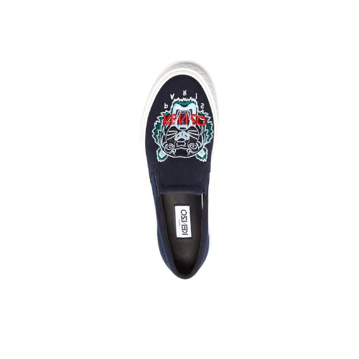 KENZO Tiger K Skate Low Top Stylish Skateboarding Shoes Men's Marine Blue-4