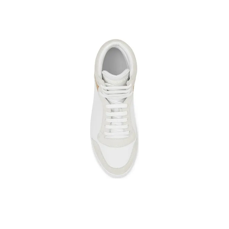 Burberry House Check High Top Sneakers White Archive Beige-2