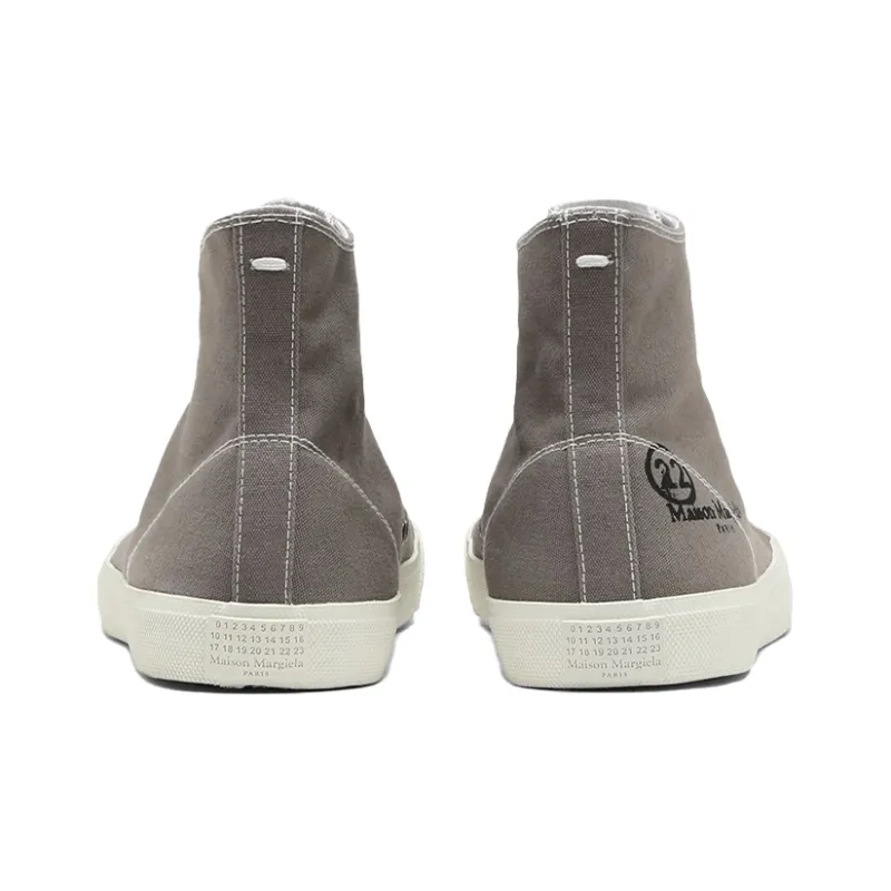 Maison Margiela Tabi High Top Canvas Shoes Men's Gray-3
