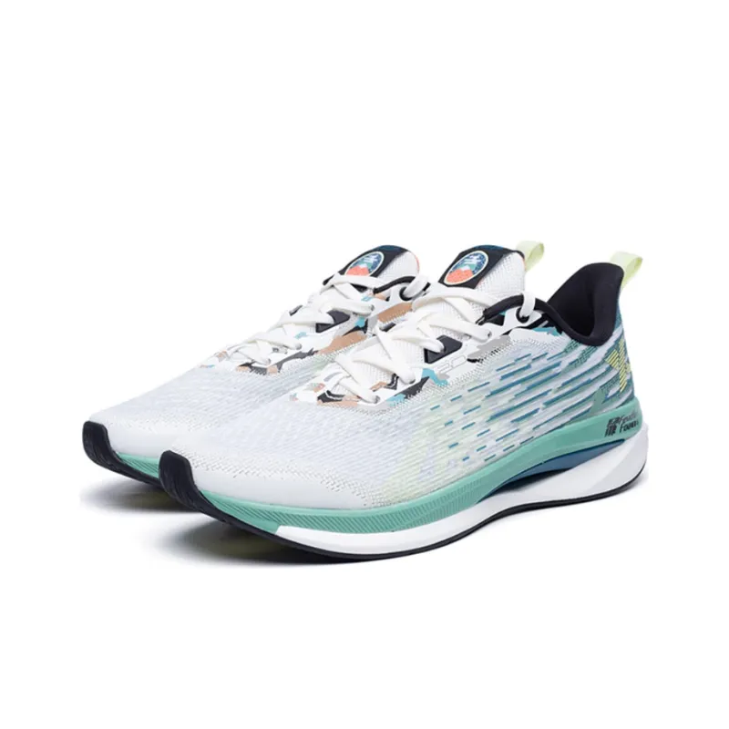 XTEP Swift 2.0 Cushioned Anti Slip Wear Resistant Breathable Lightweight Low Top Running Shoes Men's White Green-2