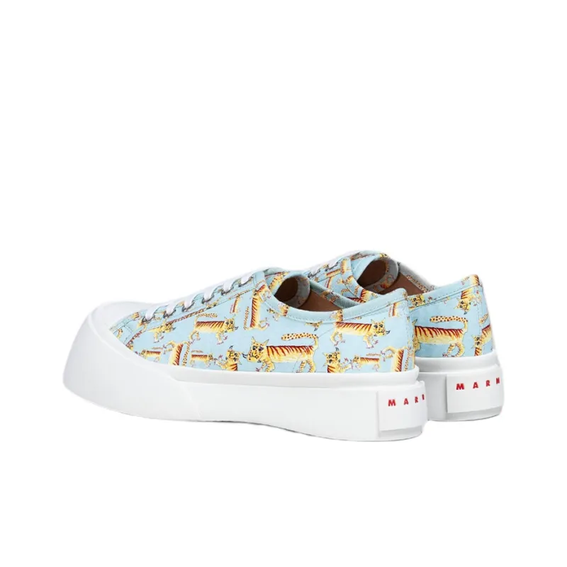 MARNI Low Top Stylish Skateboarding Shoes Women's Smoke Blue Year Of The Tiger Limited Edition-2