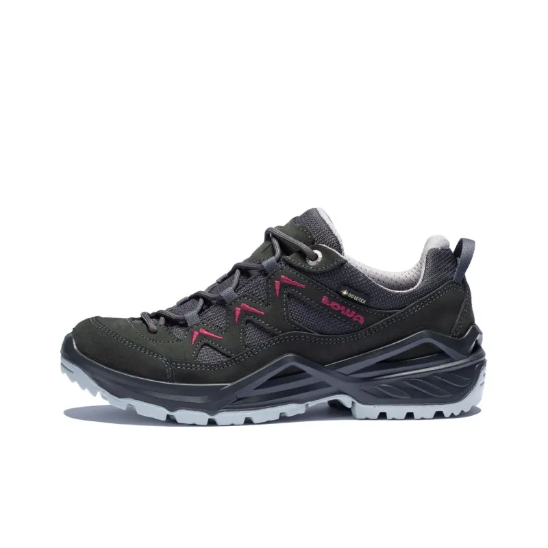 Lowa Hiking / Trekking Shoes Women's Low Top Smoke Gray/Bright Red-0