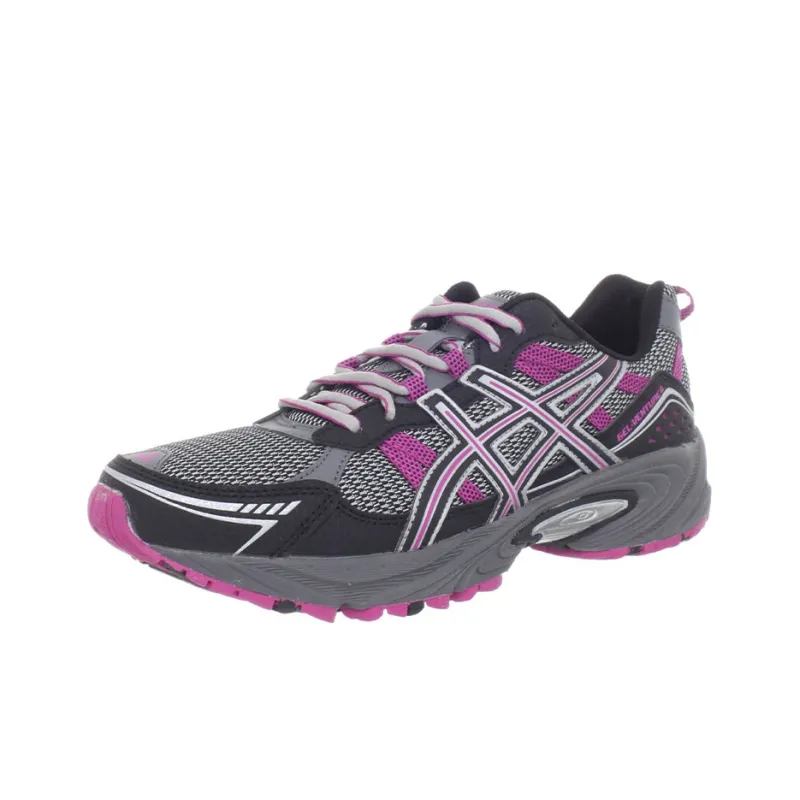 Asics Gel-Venture 4 Durable Breathable Low-Top Running Shoes Women's Gray Purple-2
