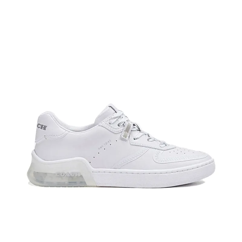 COACH CitySole Court Low Top Stylish Skateboarding Shoes Women's Pure White-1
