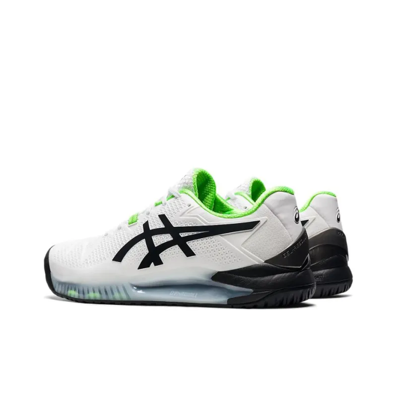 Asics Gel Resolution 8 2E Wide 'White Green Gecko'-3