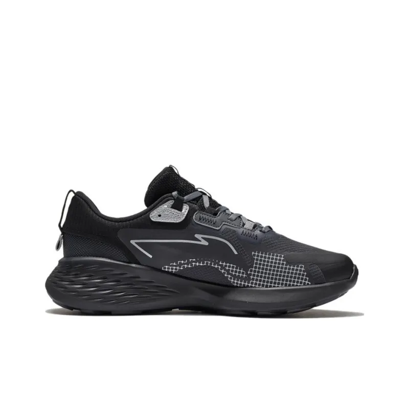 LiNing Soft Cushioned Slip-Resistant Abrasion-Resistant Low-Top Casual Shoes Men's Phantom Black-1