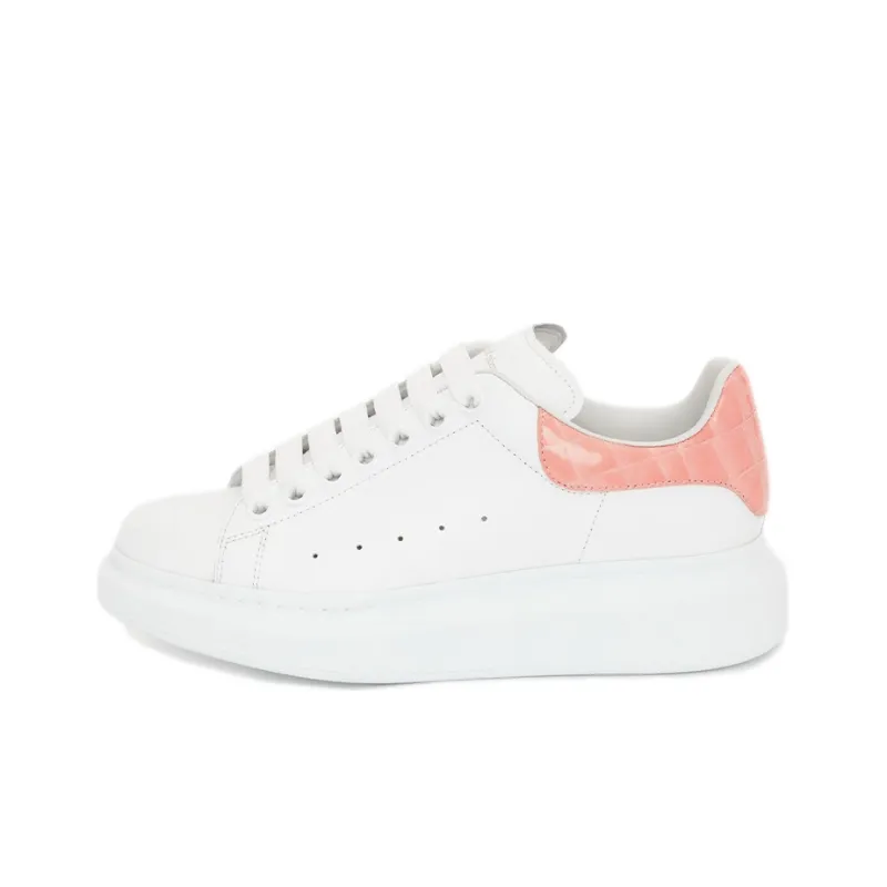 Alexander McQueen Oversized Patent Pink Embossed Croco Women's-0