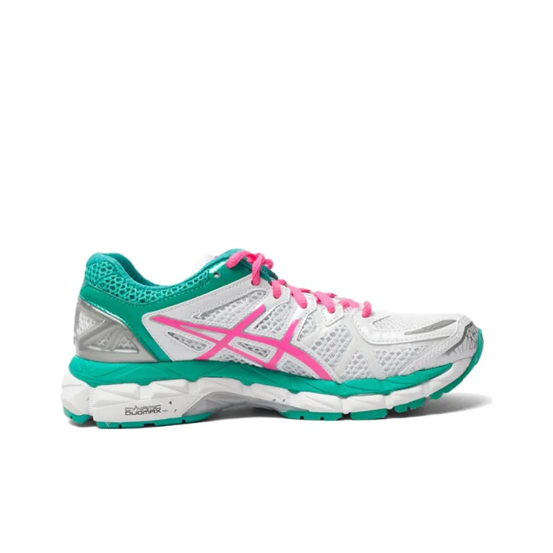 Asics Gel-Kayano 21 Wear-Resistant Low-Top Running Shoes Women's White Red Green-1
