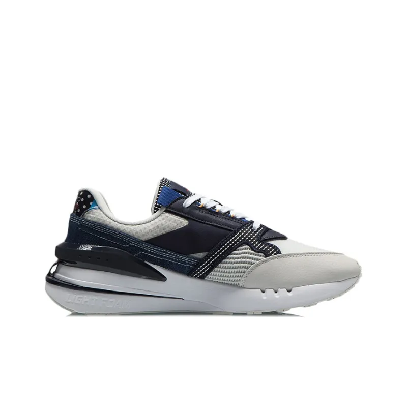 LiNing Lightweight Low Top Running Shoes Men's Gray-1