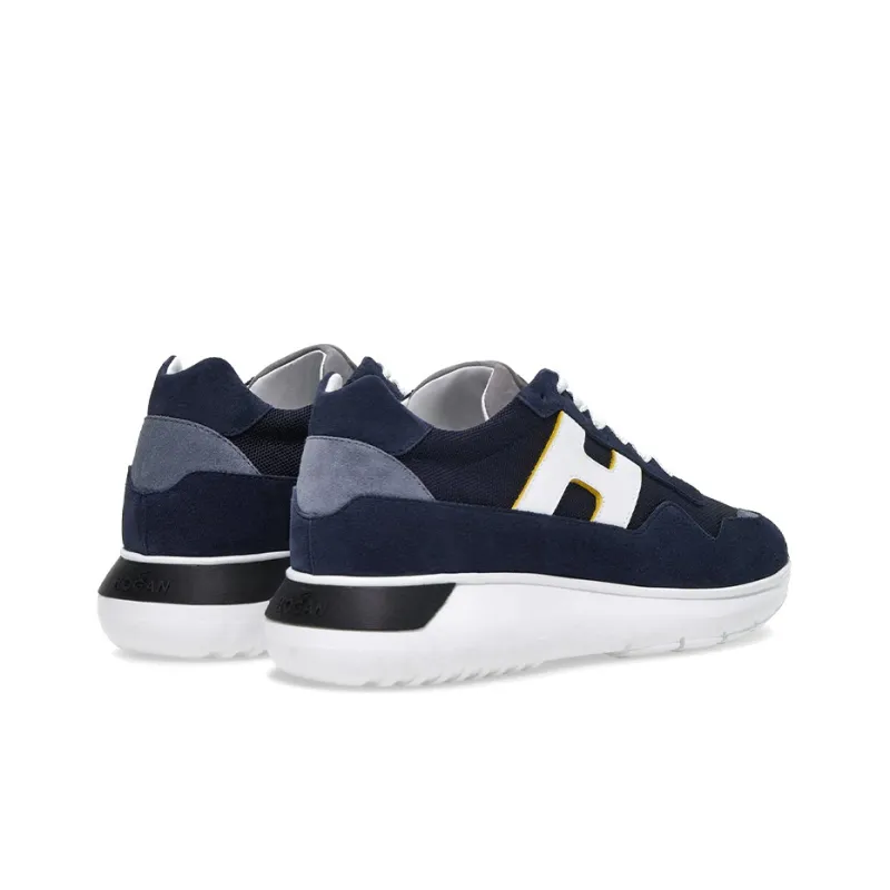 HOGAN Interactive³ Cushioning Anti Slip And Wear Resistant Low Top Casual Shoes Men's Blue-3