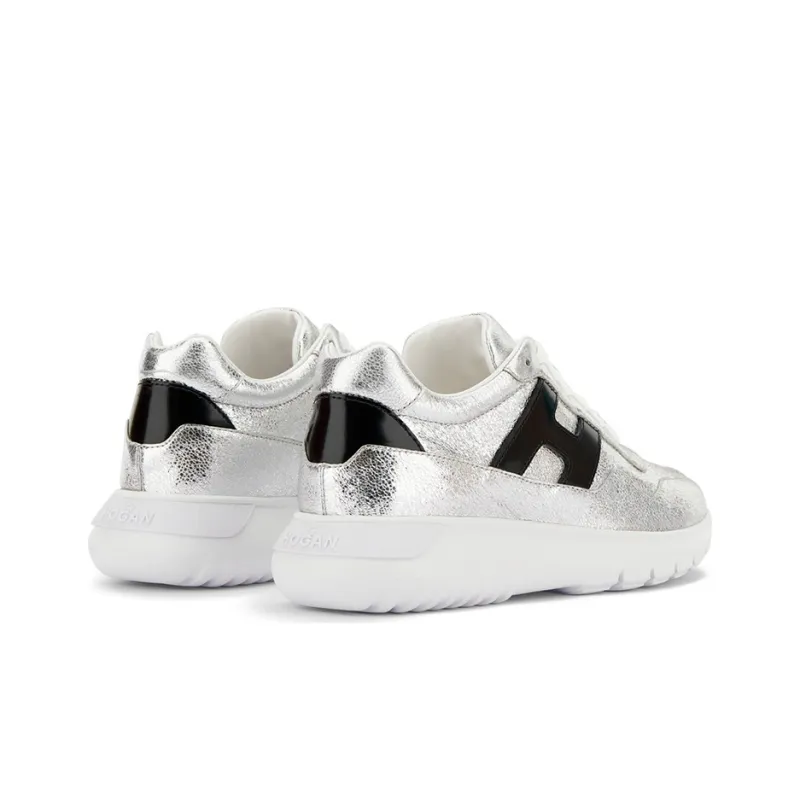 HOGAN Interactive³ Casual Shoes Women's Low-Top Silver-2