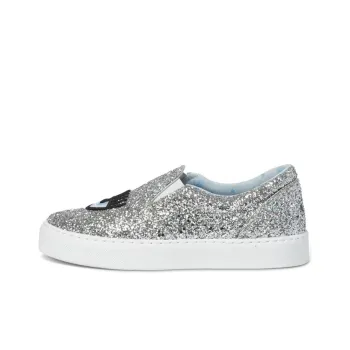 CHIARA FERRAGNI Eyestar Low-Top Stylish Skateboarding Shoes Women's Silver