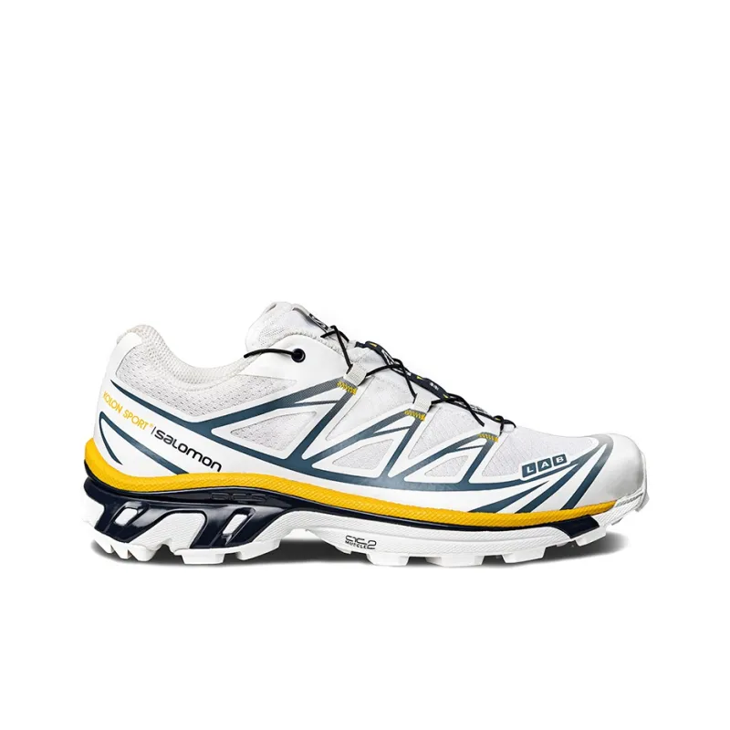 SALOMON x KOLON SPORT Anti Slip Wear Resistant Breathable Lightweight Low Top Running Shoes Unisex Yellow White Black-1