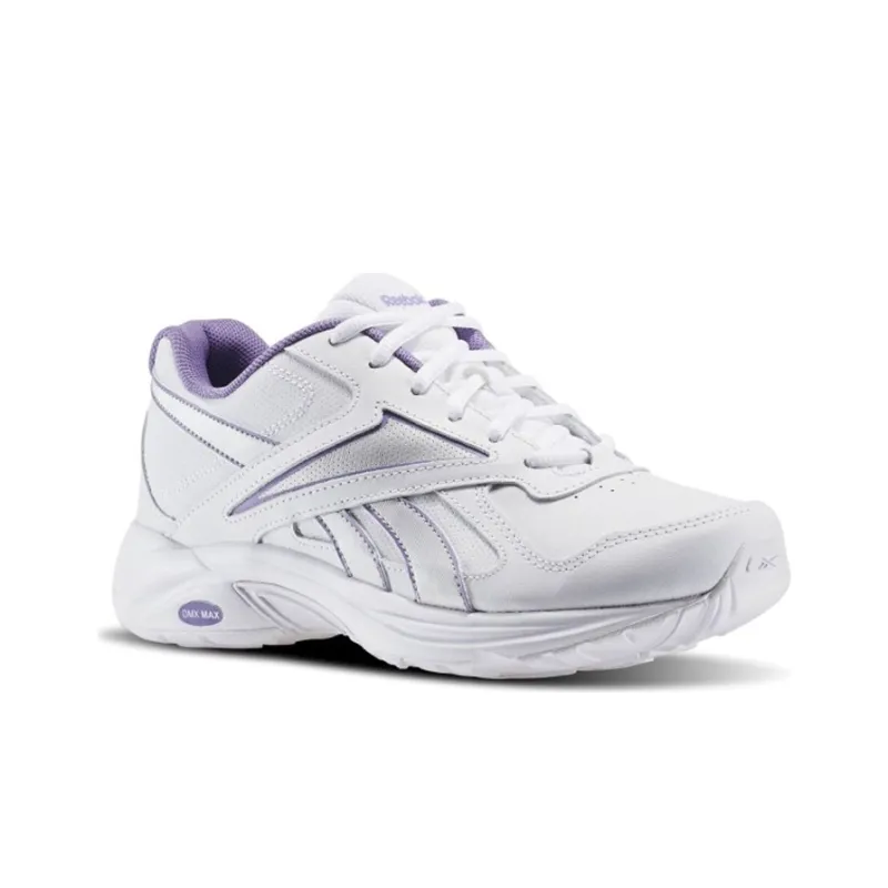 Reebok Walk Ultra V Dmx Ma Wear-resistant Non-slip And Breathable Low-Top Running Shoes Women's White Purple-2