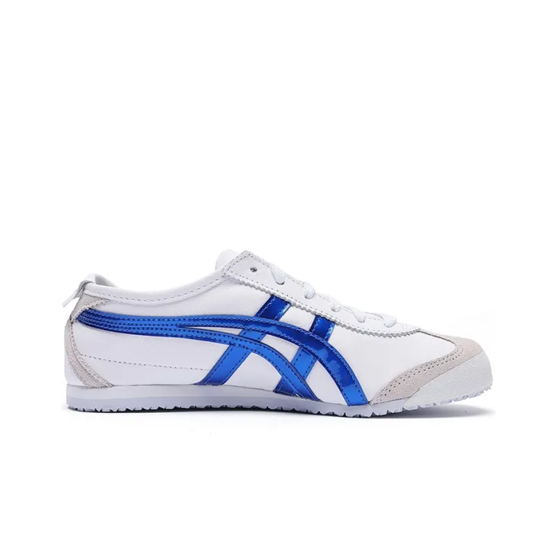 Onitsuka Tiger MEXICO 66 Wear Resistant Low Top Running Shoes Unisex White Red Blue-1