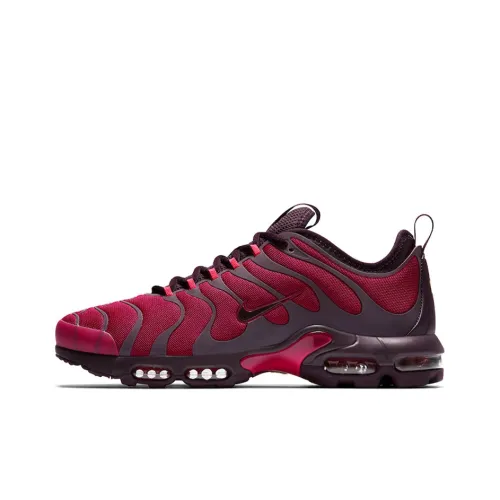 Nike Air Max Plus Running Shoes Men Low-Top Burgundy