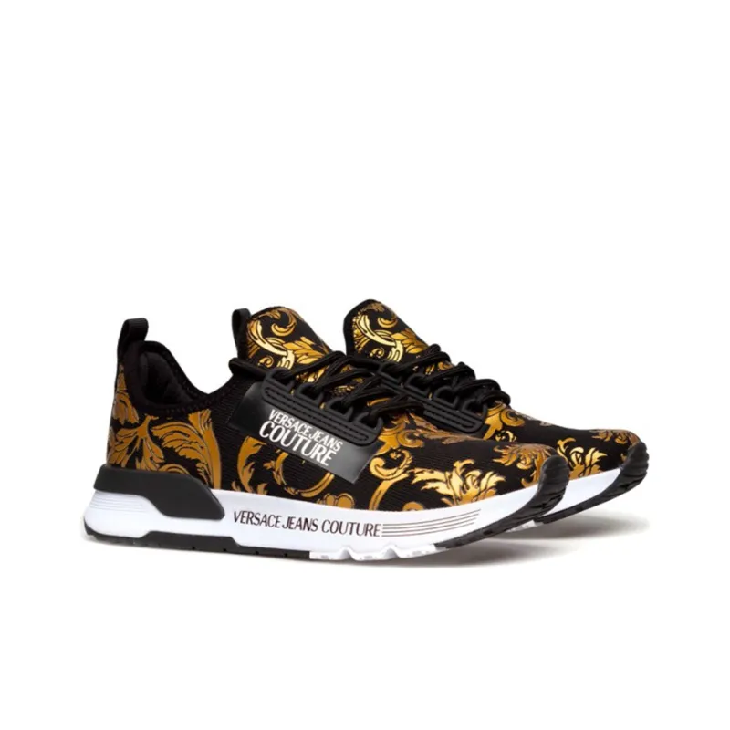 VERSACE JEANS Slip Resistant Low Top Sports Casual Shoes Women's Black-3