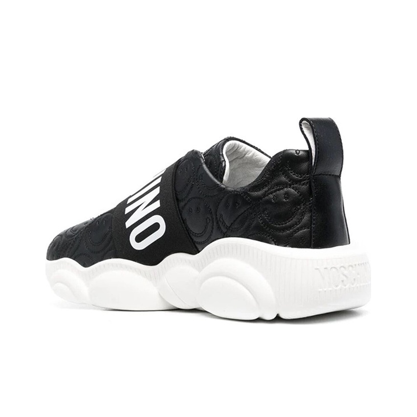 MOSCHINO Low-Top Sports Casual Shoes Women's Black White US MOSCHINO Low-Top Sports Casual Shoes Women's Black White US