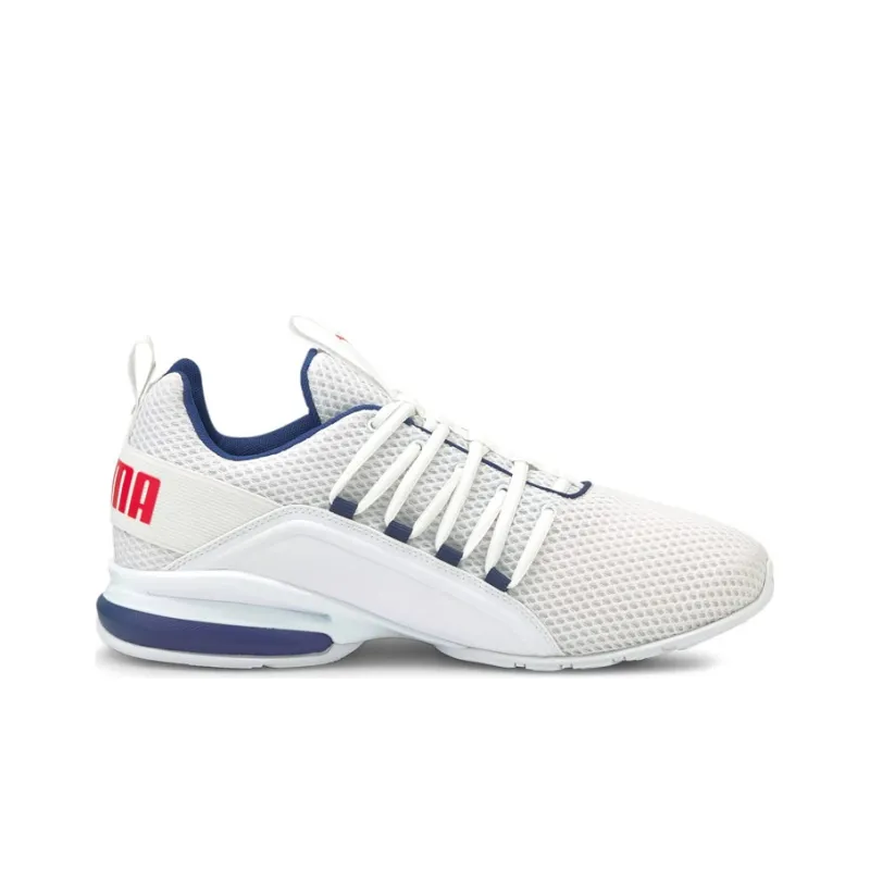 PUMA Axelion Anti-Slip And Wear-Resistant Lightweight Low-Top Running Shoes Men's White Blue-1