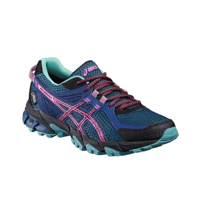 Asics Gel-Sonoma 2 GTX Wear-Resistant Low-Top Running Shoes Women's Black Green Purple-3