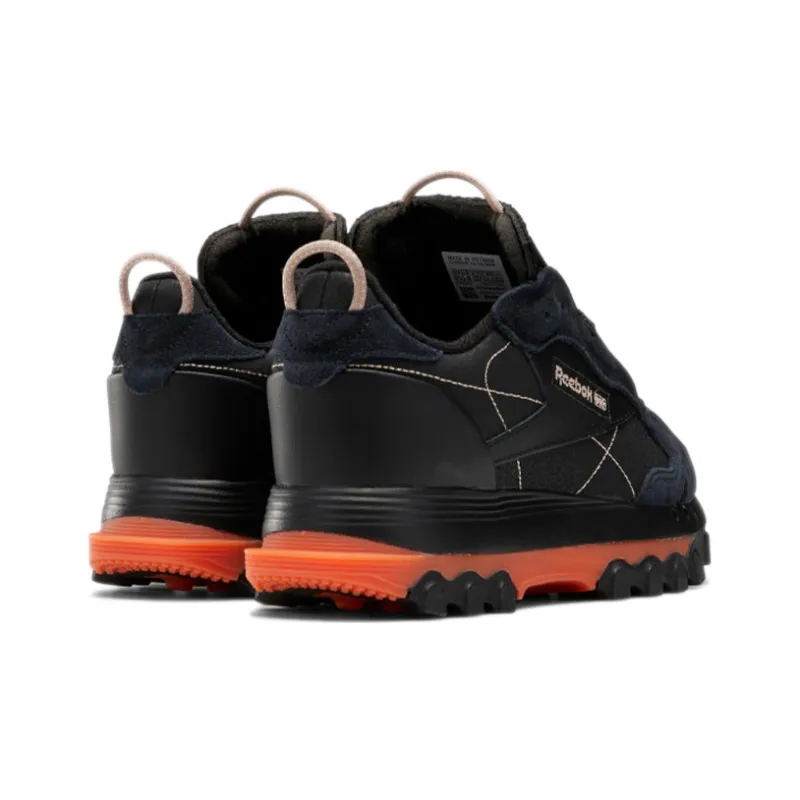 Reebok Classic Leather Cardi B Black Fiery Orange Women's-3