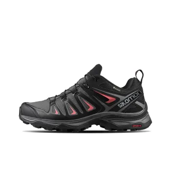 SALOMON X Ultra 3 Hiking / Trekking Shoes Women's Low-Top Gray/Black/Red
