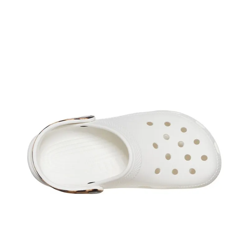 Crocs Classic Clog Beach Sandals Leopard Print White-2