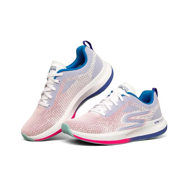Skechers Go Run Pulse Breathable Low Top Marathon Running Shoes Women's White Multicolor-2