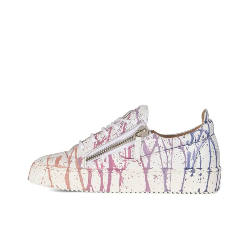 giuseppe zanotti Frankie Paint-splatter Sneakers-0
