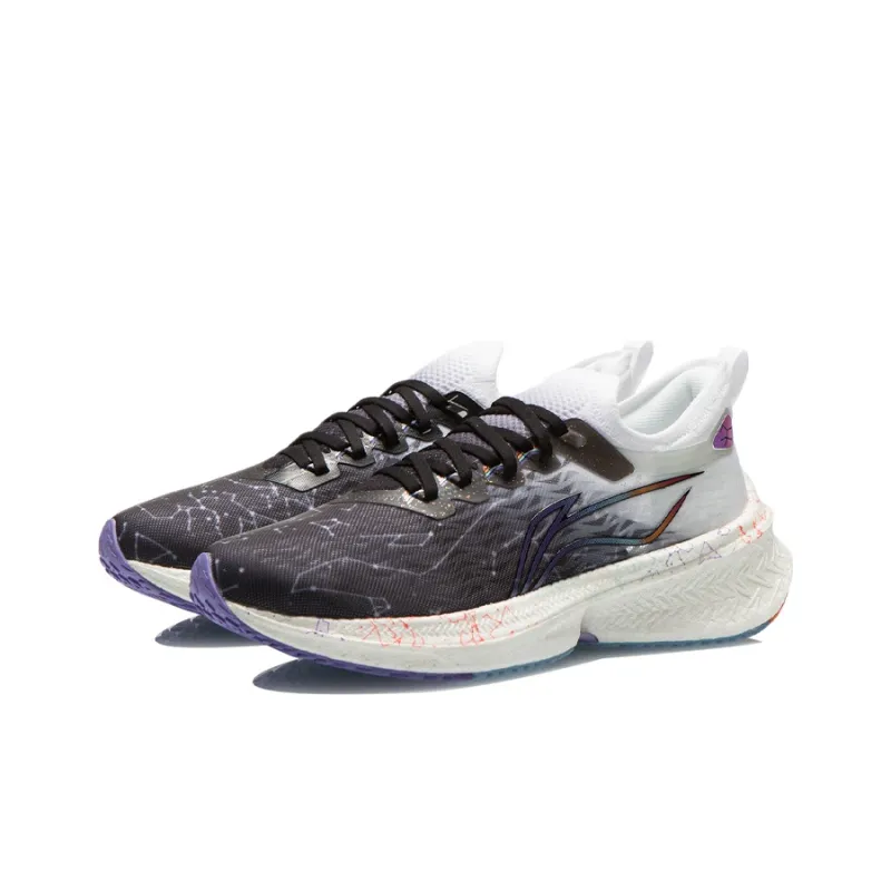 LiNing Feidian Discovery Anti Slip Wear Resistant Low Top Running Shoes Women's Black-2