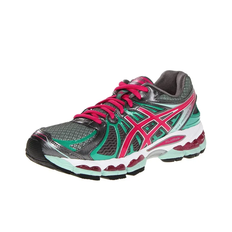 Asics GEL-Nimbus 15 Running Shoes Women's Low-Top Gray/Green/Red-2